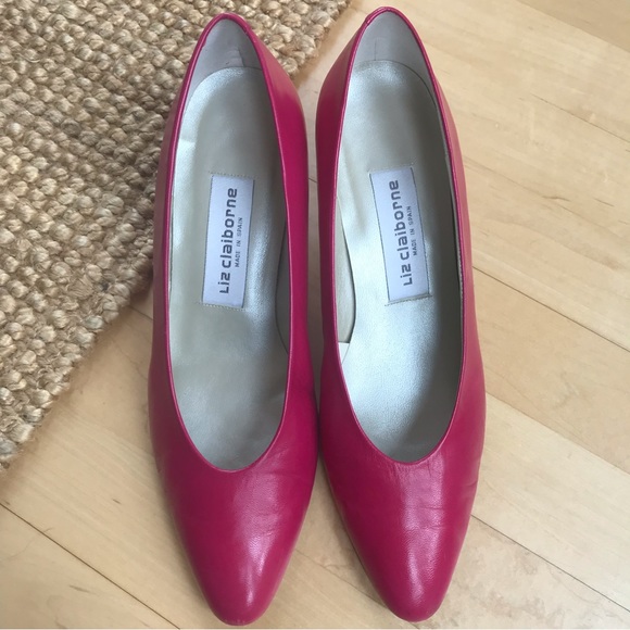 Vintage Kitten Heels Hot Pink 1980s Liz Claiborne 2", size 8 - Picture 4 of 11